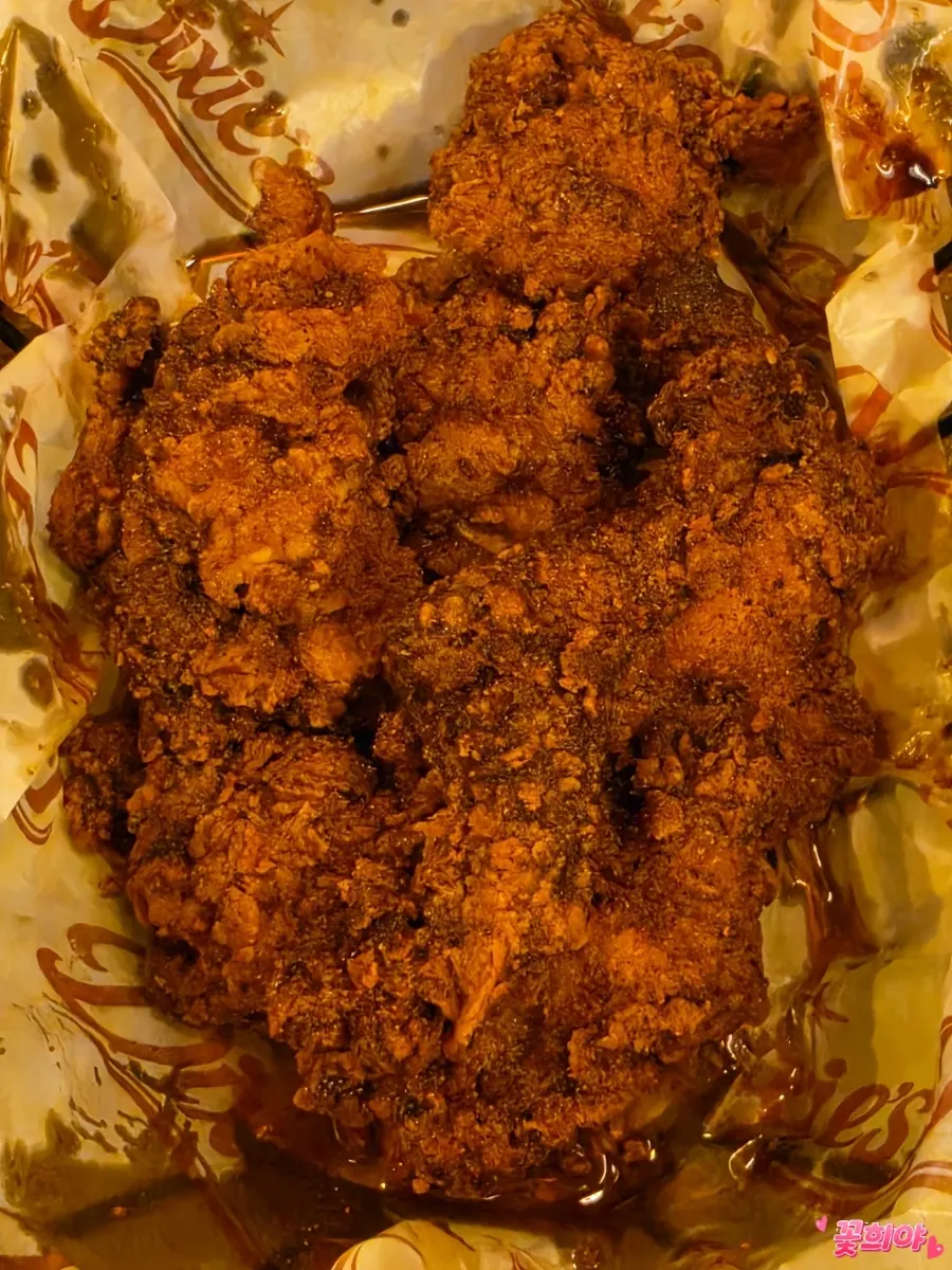 Chicken dipped in the cilantro-based Southern Green sauce
