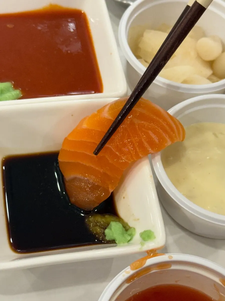 Thick-cut sashimi selection