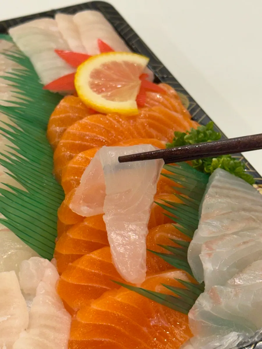 Sashimi selection including fin meat