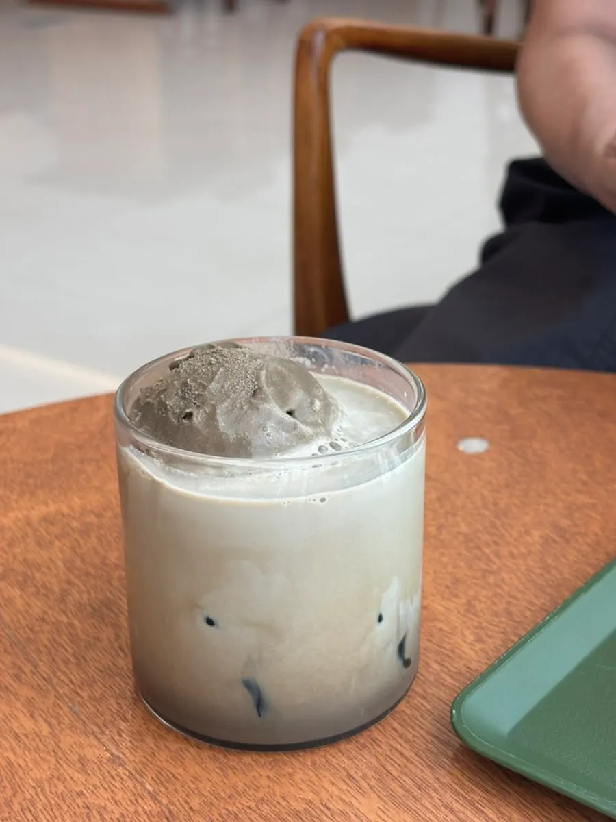 Dobana drink with the ice cream melted in