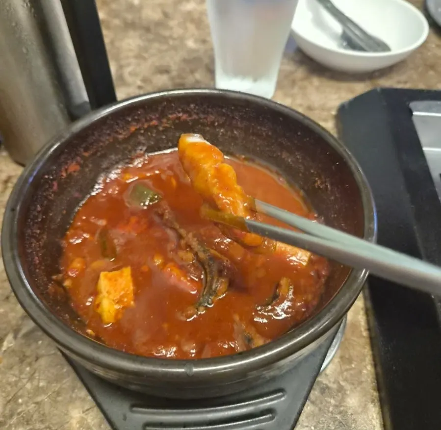 Ogyeopsal and pork neck with green tea salt