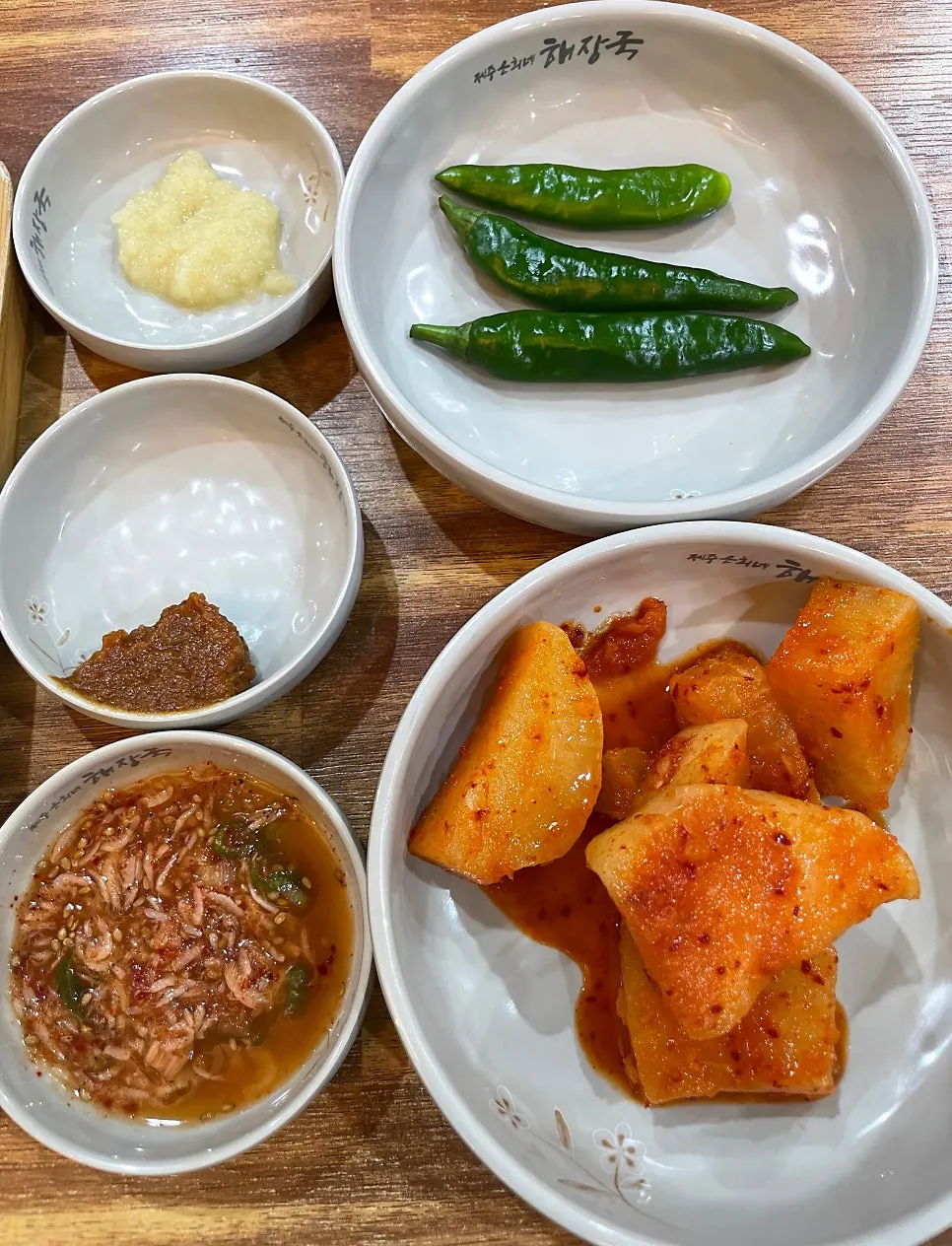 A set of basic side dishes