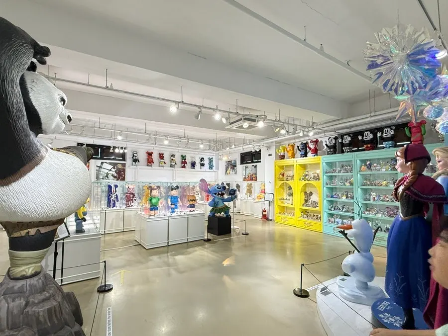 Visitors viewing the exhibition hall interior