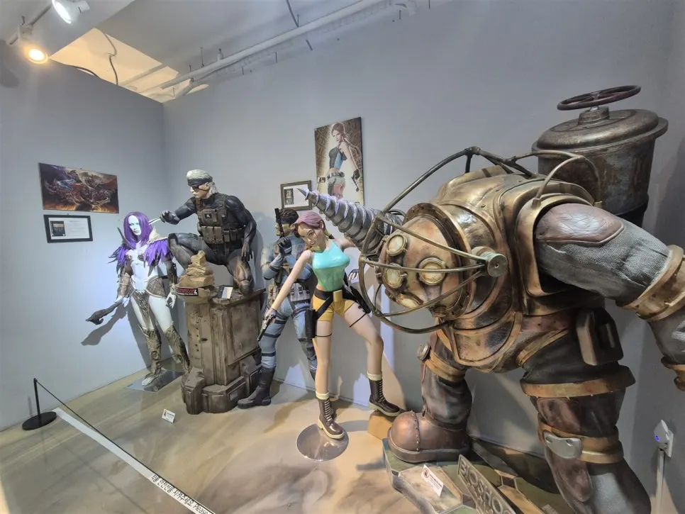 Exhibition of life-size game character statues