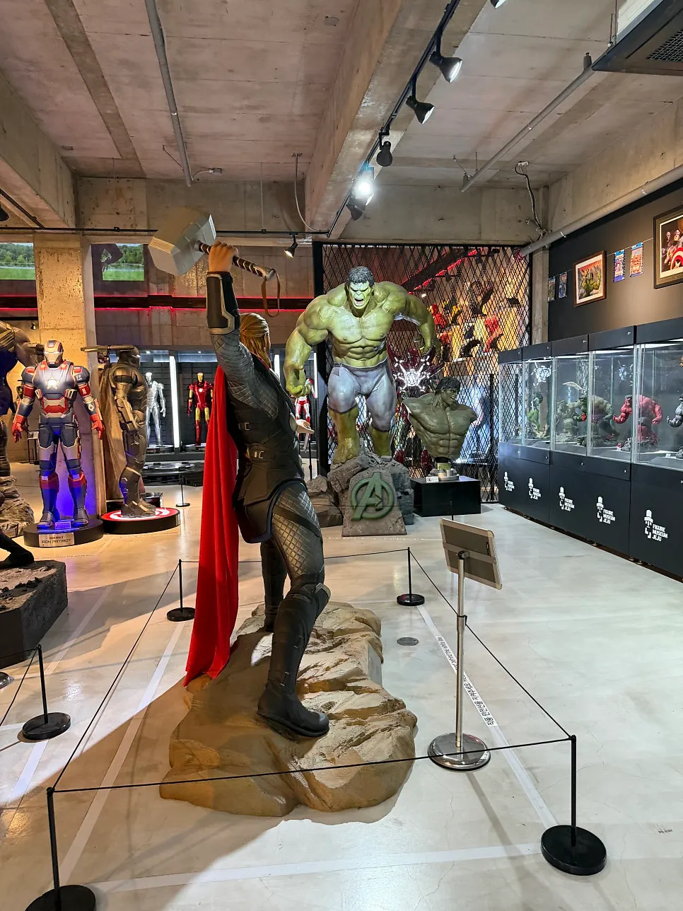 Character figures displayed near the start of the exhibit