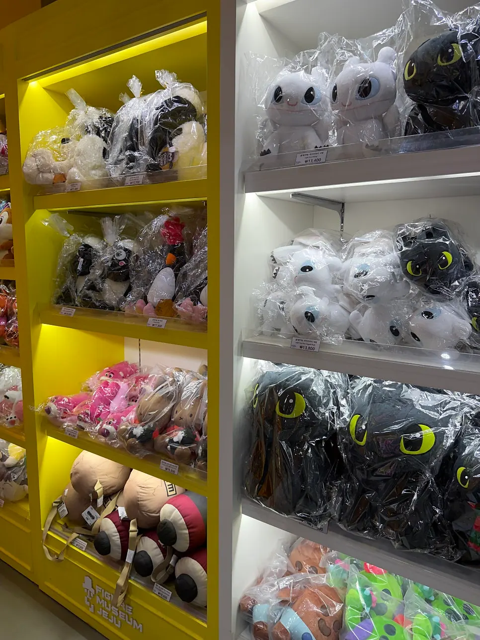 Display case full of comic character figures