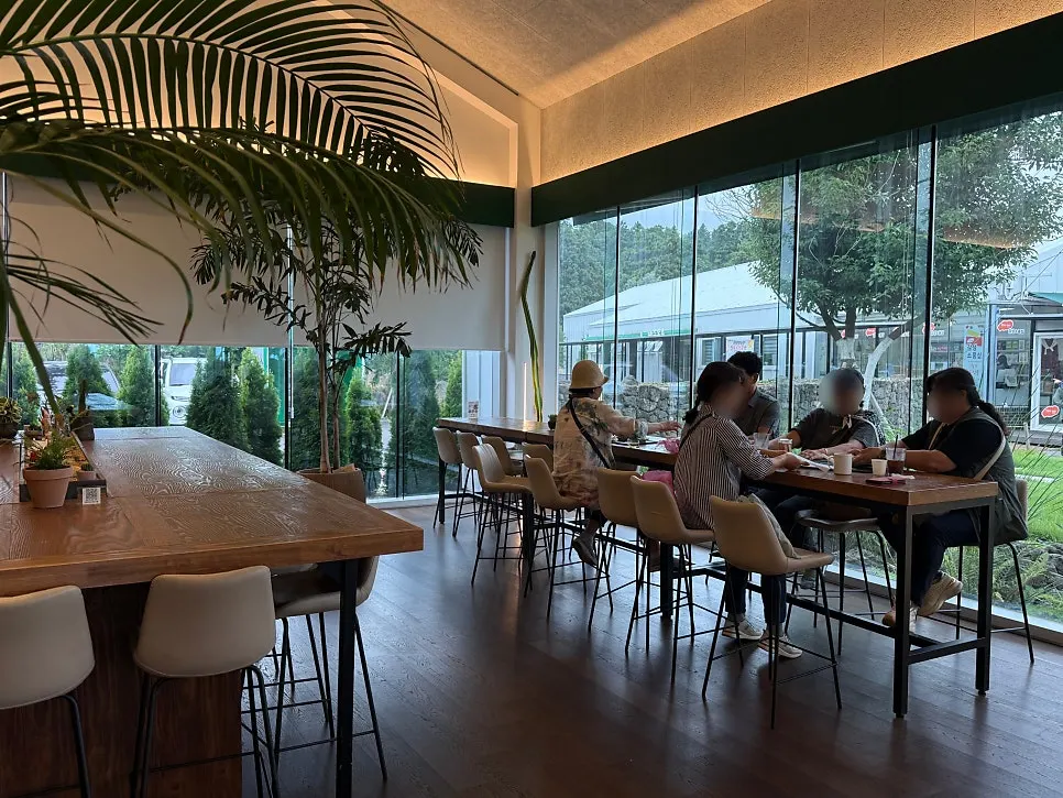 Group seating area in the café