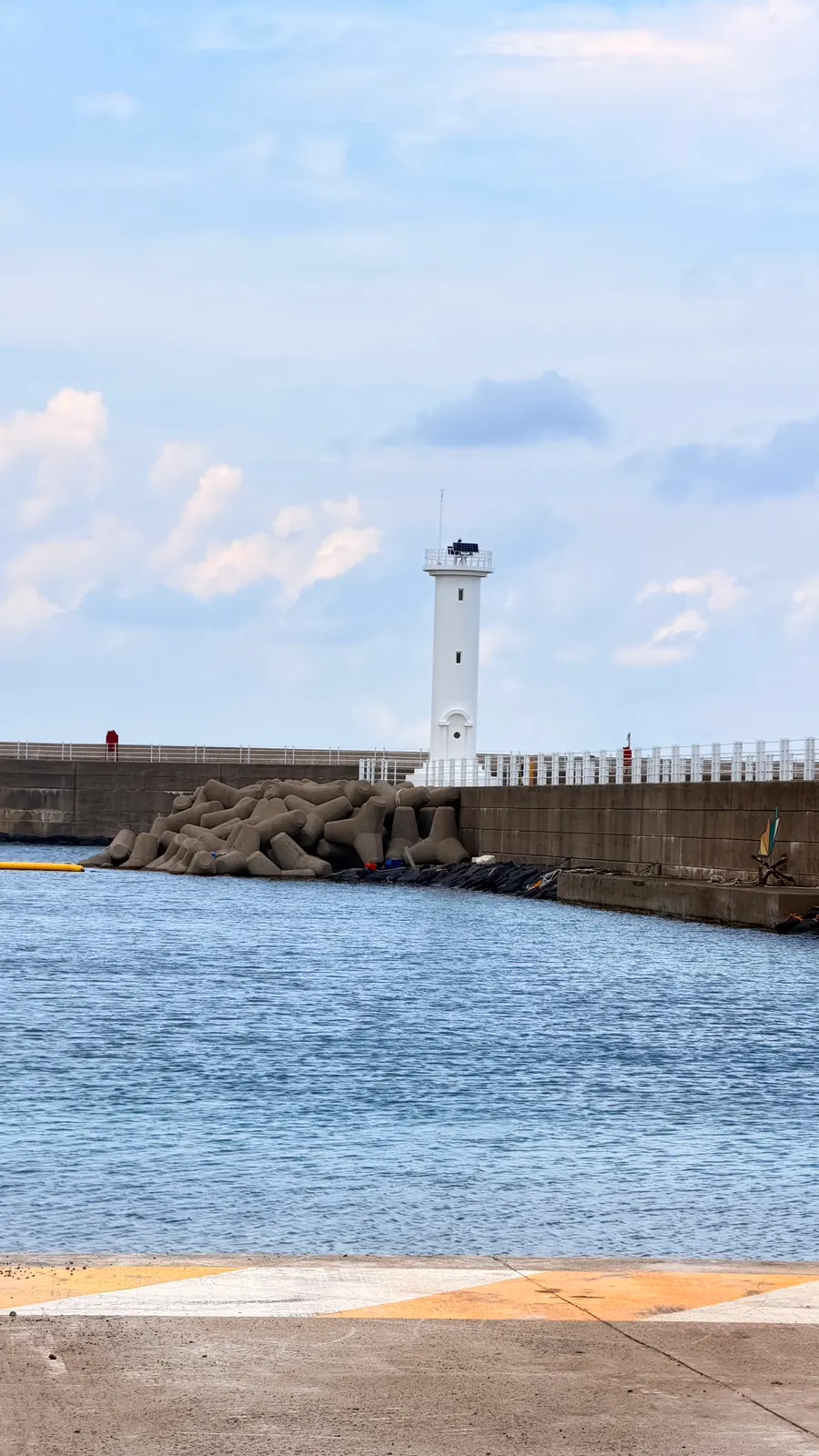 Clear ocean water in front of Kimnyeong Port, Gujwa-eup