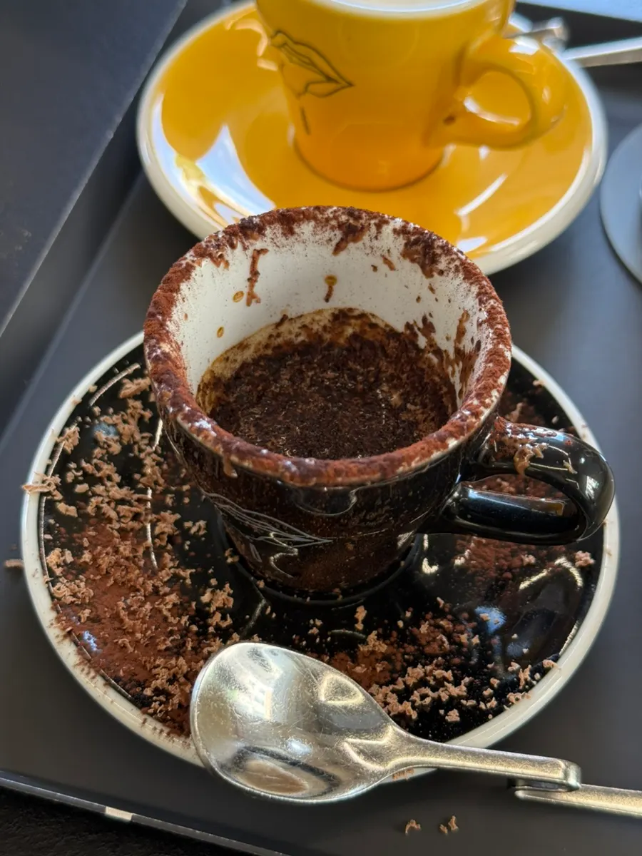A cup of caffè stravazzato espresso