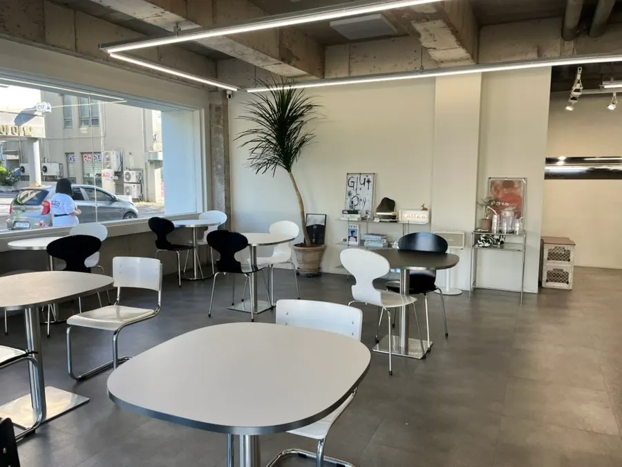 Atmospheric café space at Gluttony Coffee