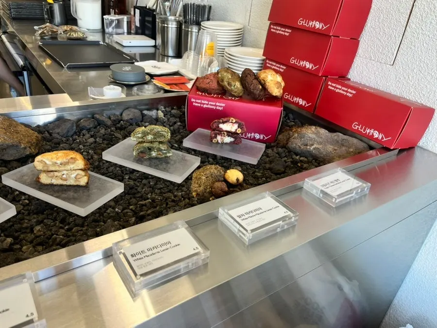 Cookies and financiers at Gluttony Coffee