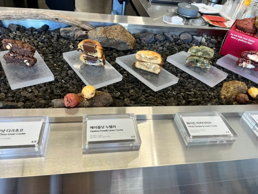 Dessert menu at Gluttony Coffee