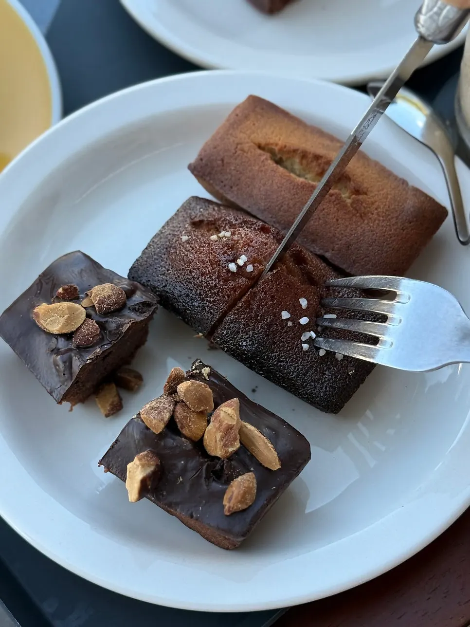 Plain financier with a buttery flavor