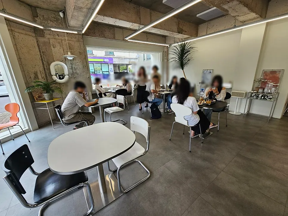 Clean, tidy dining area at Gluttony Coffee