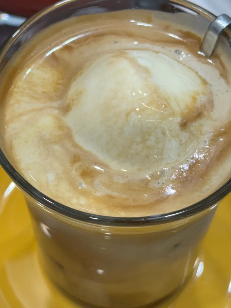 The signature Gluttony latte at Gluttony Coffee