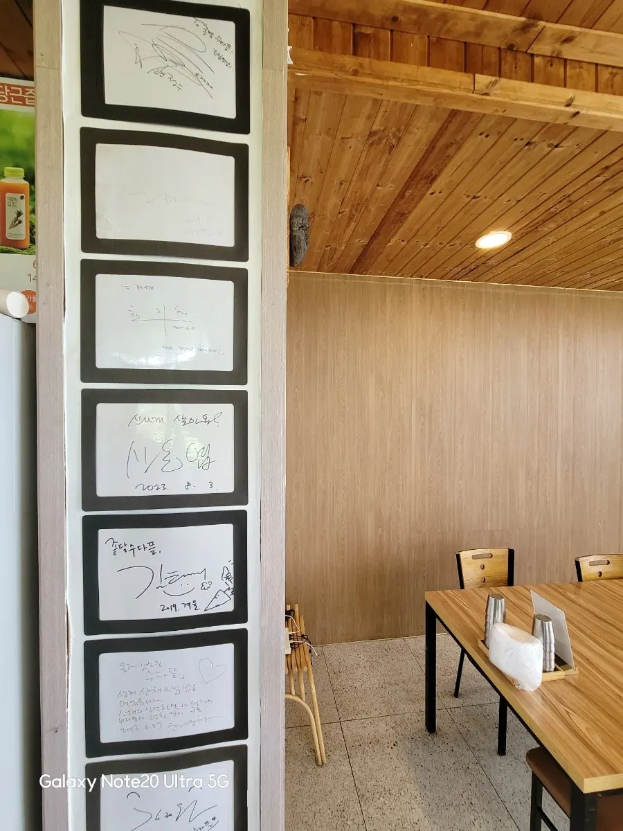 Country-of-origin labeling board posted in the restaurant