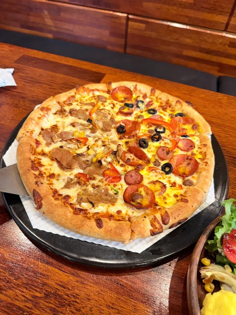 Half-and-half pizza order