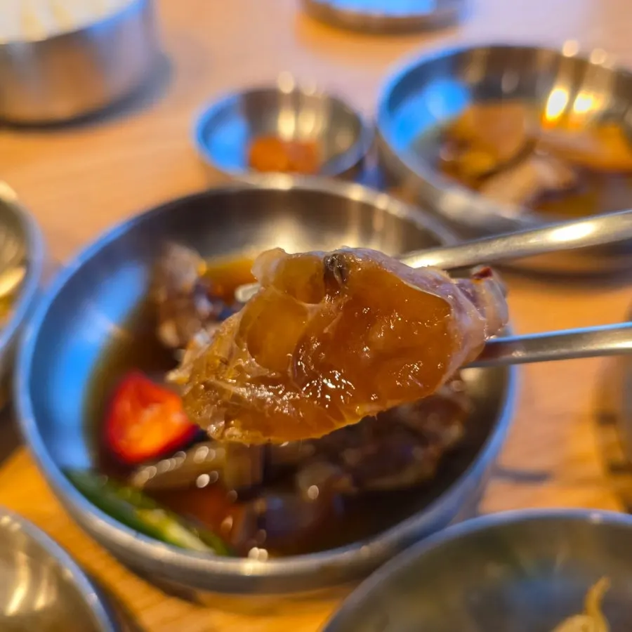Soy-marinated crab packed with meat