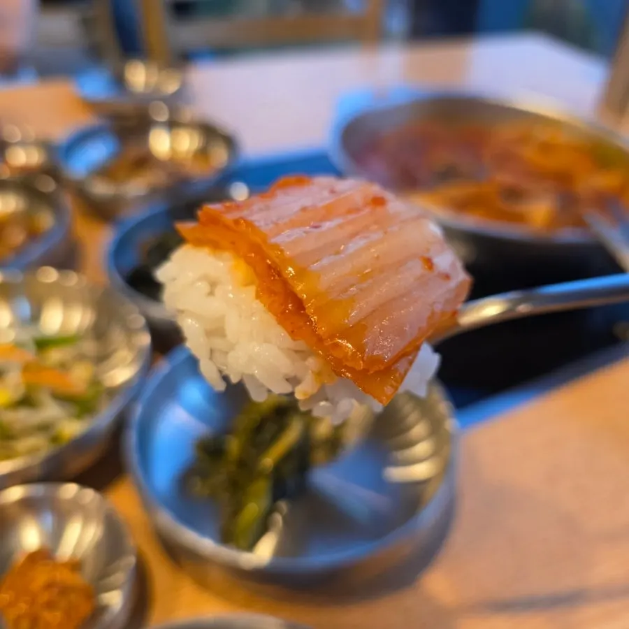 Half a head of well-seasoned aged kimchi