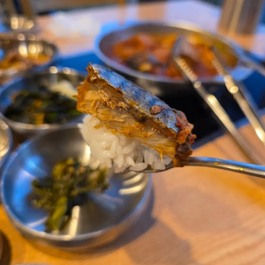 Thick chunk of braised mackerel