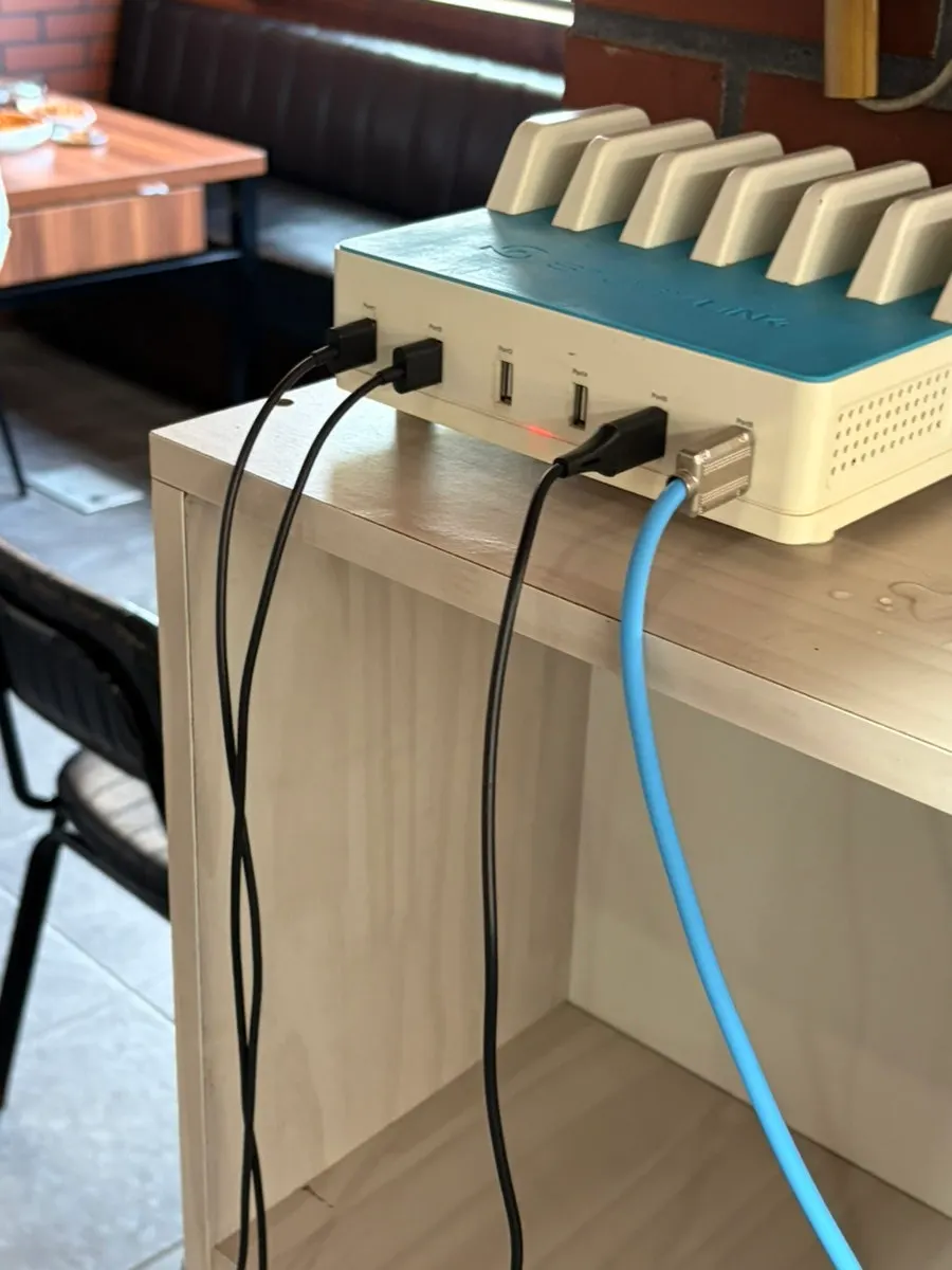 Sign about phone charging for travelers