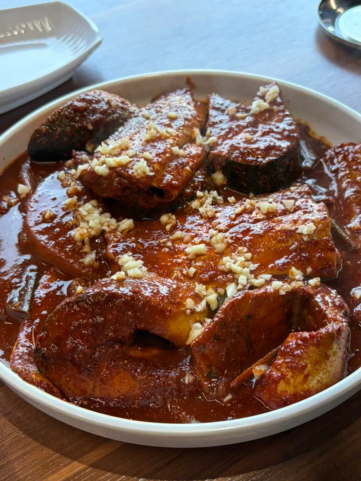 Jeju garlic mixed stew with hairtail and mackerel together