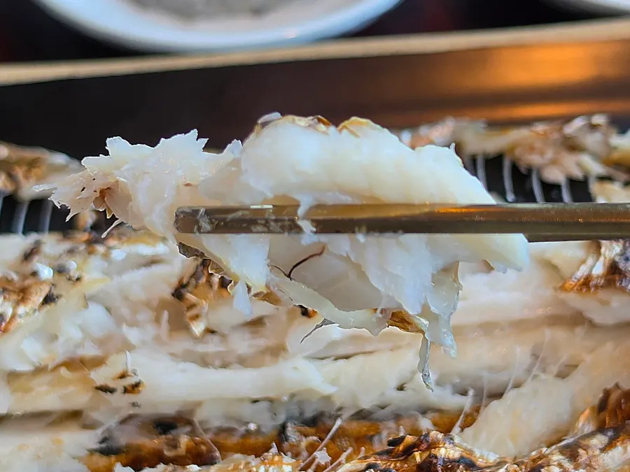 Thick, meaty wood-fired grilled hairtail