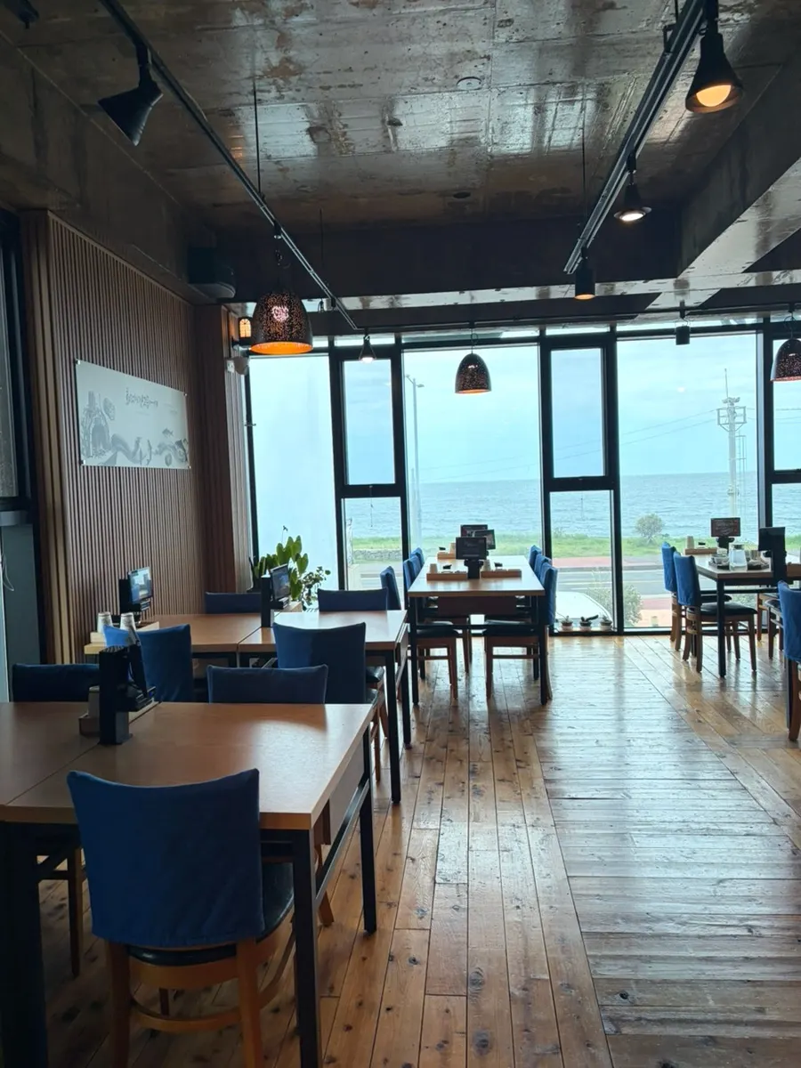 Clean tables inside a Korean restaurant