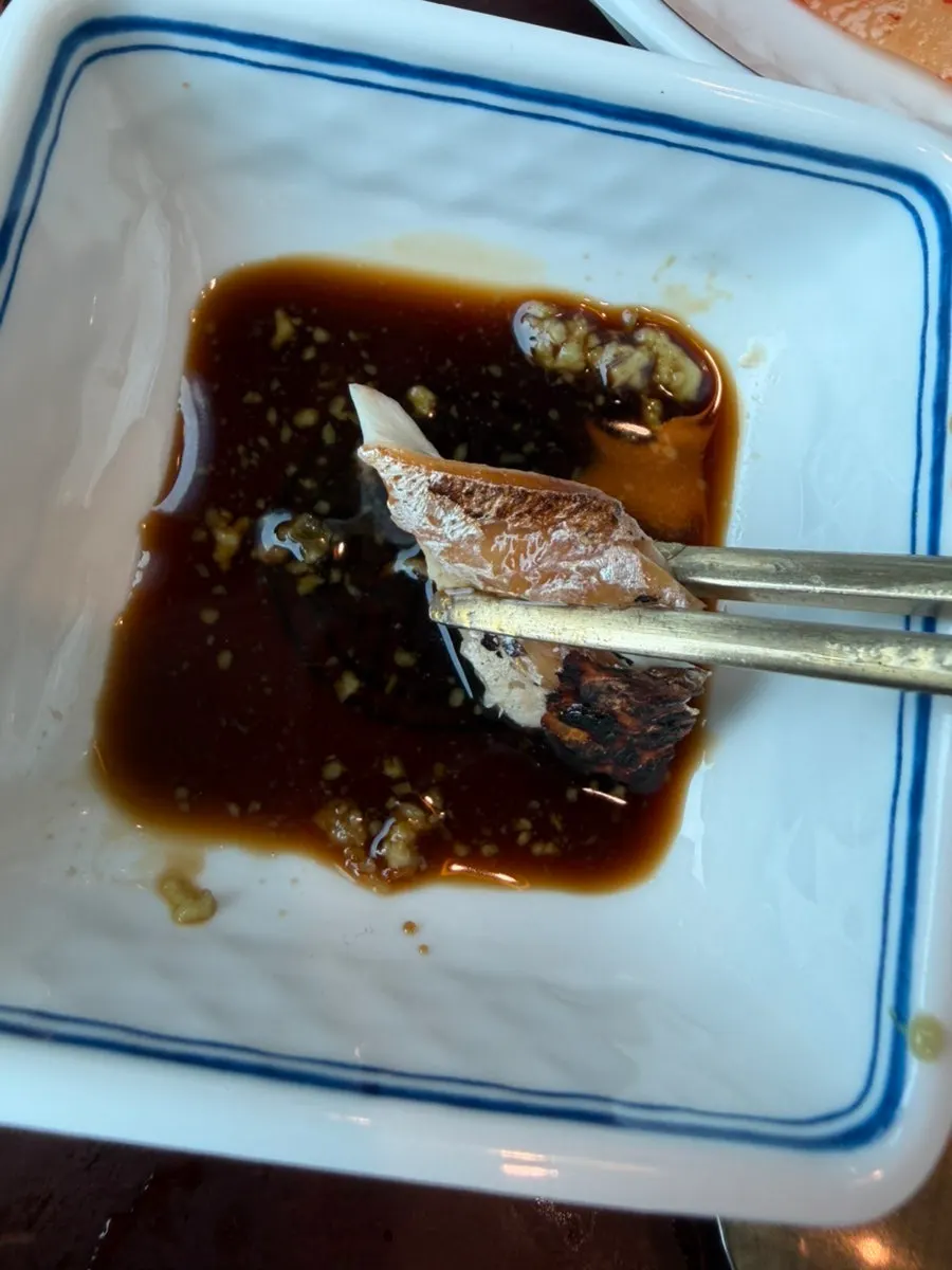 Side dishes served with the grilled fish set