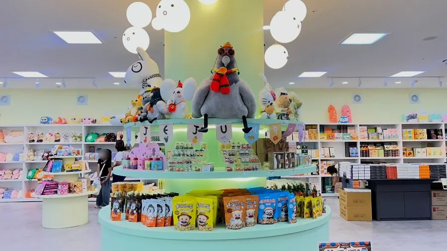A rest area selling character-themed desserts