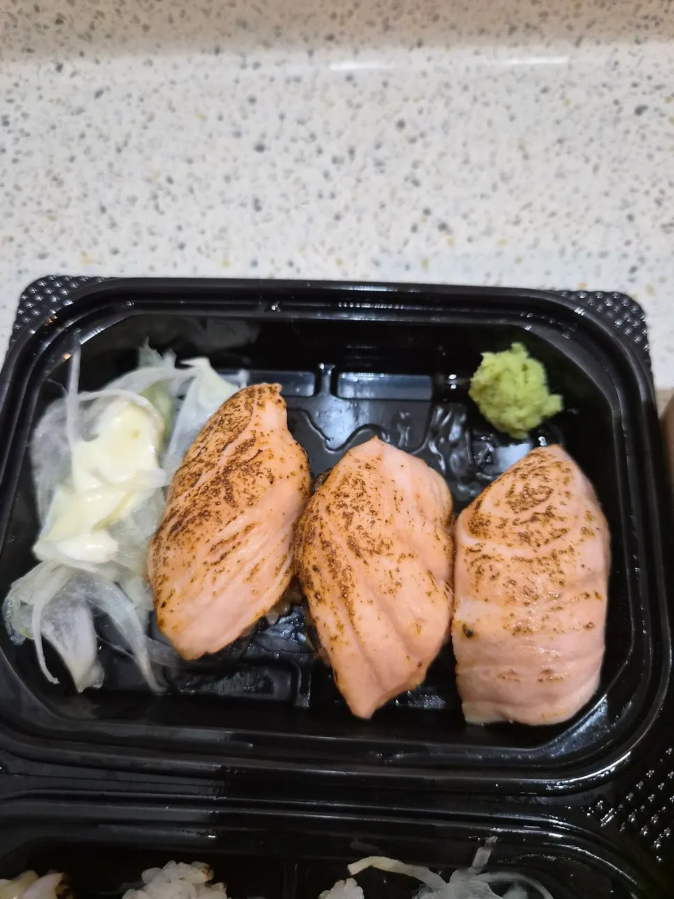 Lunch box laid out at the accommodation