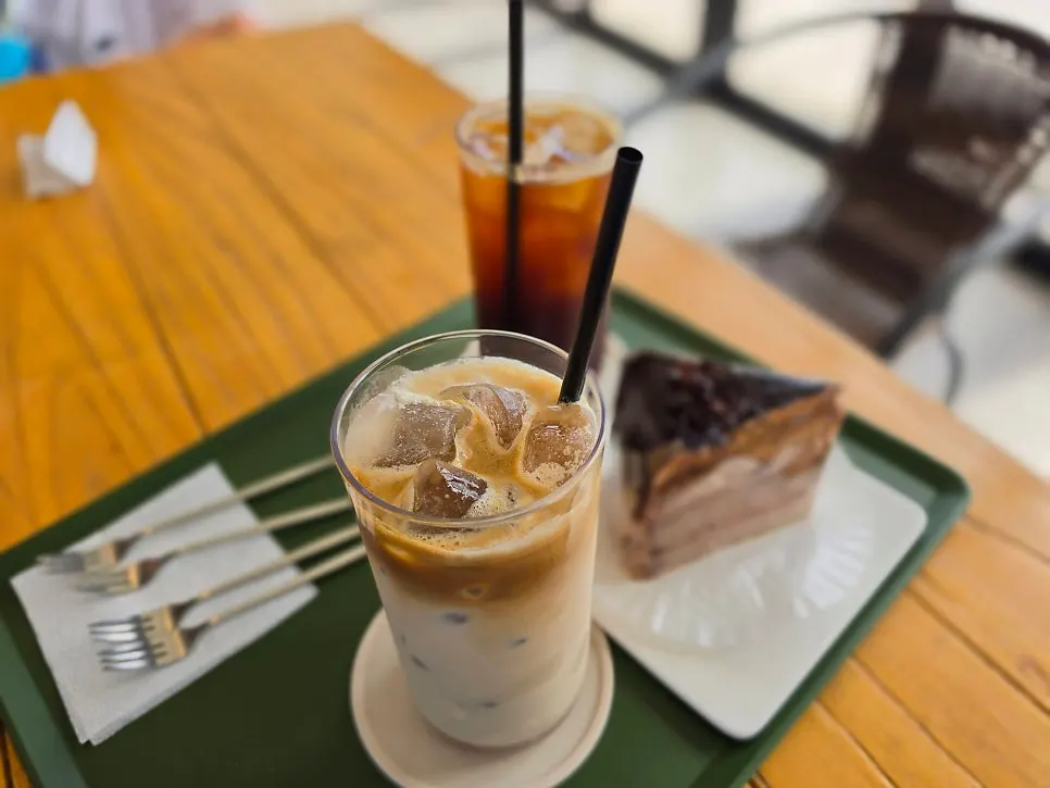Udo peanut latte and coffee
