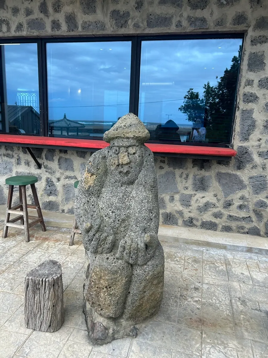 Jeju ocean view in front of the café