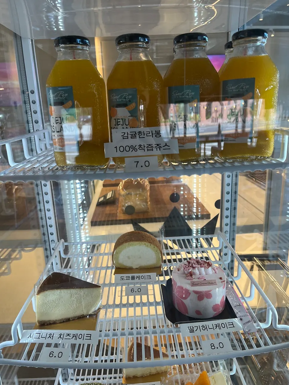 Lala Cafe's bakery display case