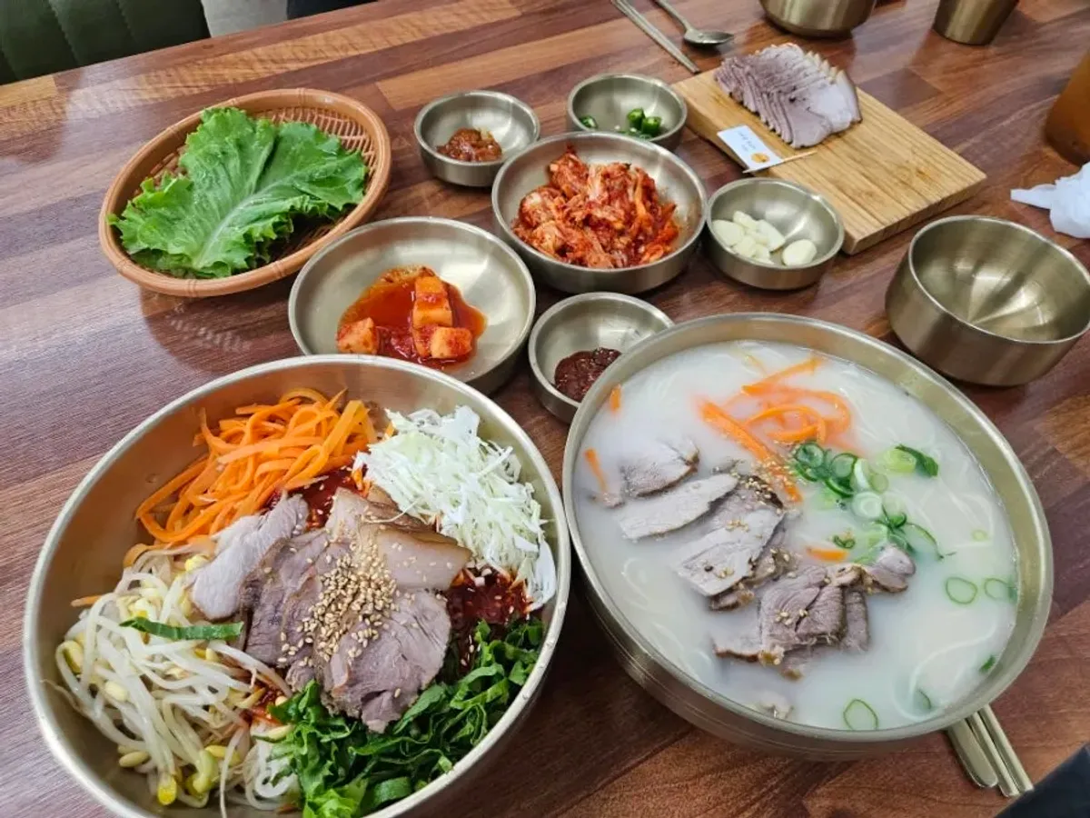 돔베고기와 함께 먹은 아삭한 김치