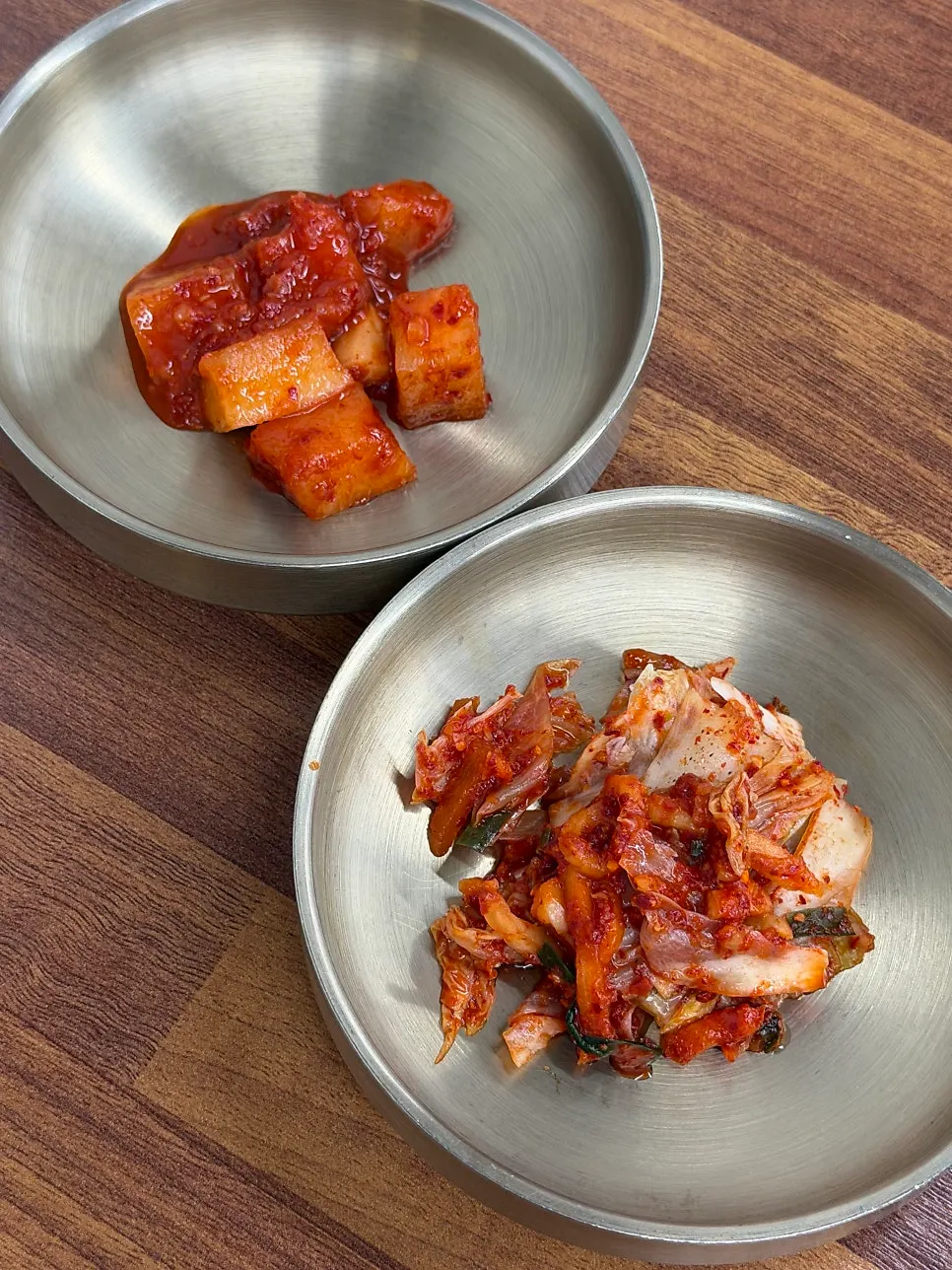Self-serve banchan bar corner at Myeonjumak
