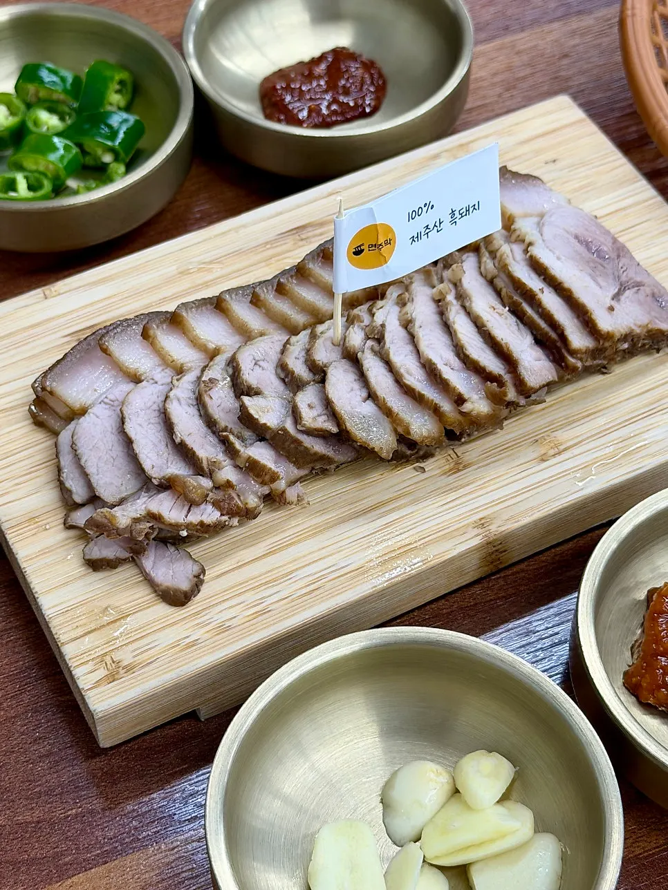 A half order of dombe pork at Myeonjumak