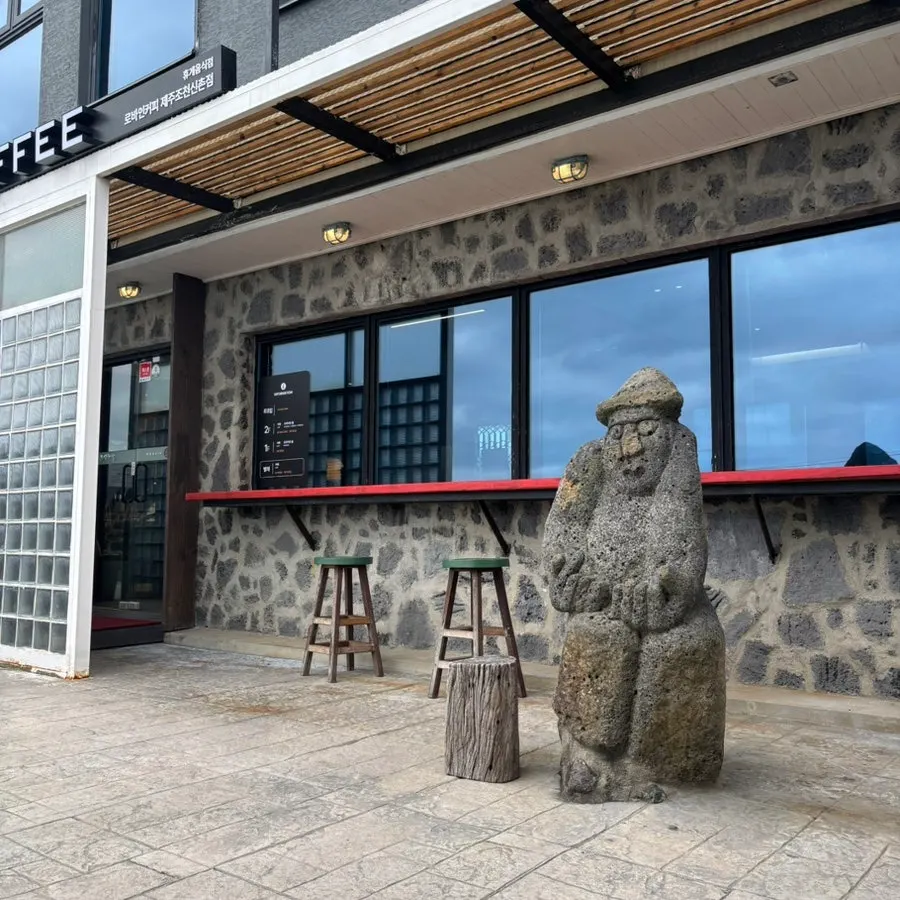 The Jeju sea as seen from Robain Coffee