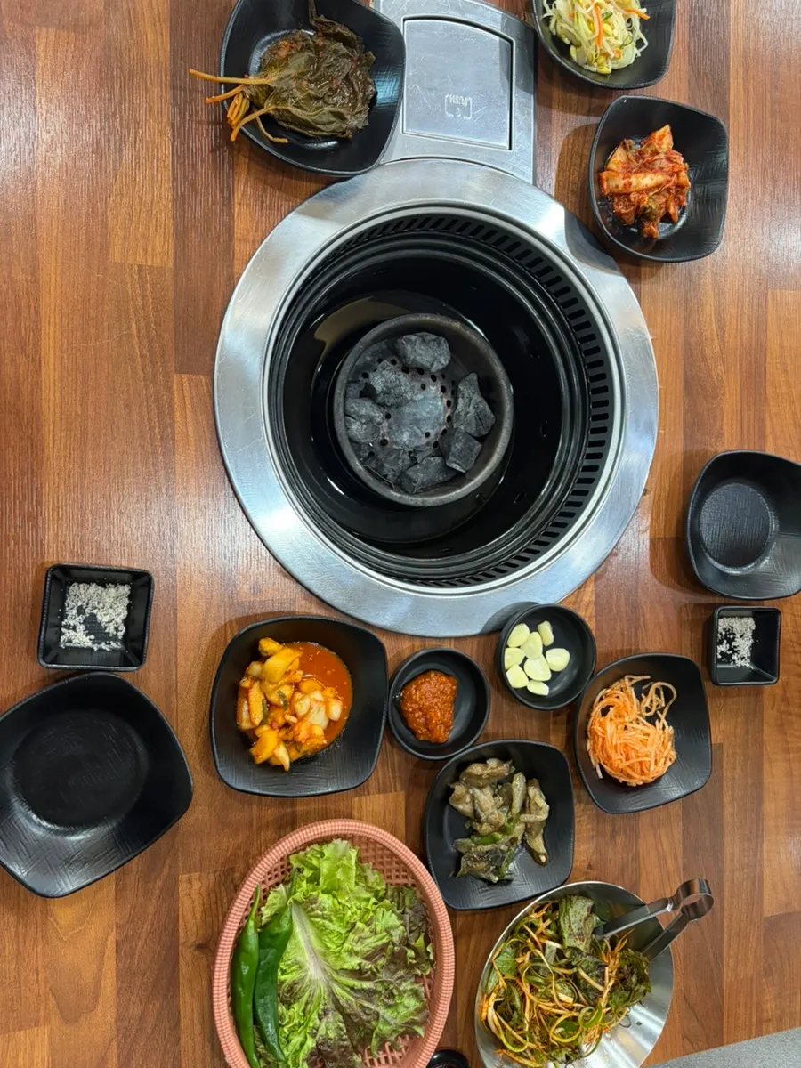 A generous spread of basic side dishes
