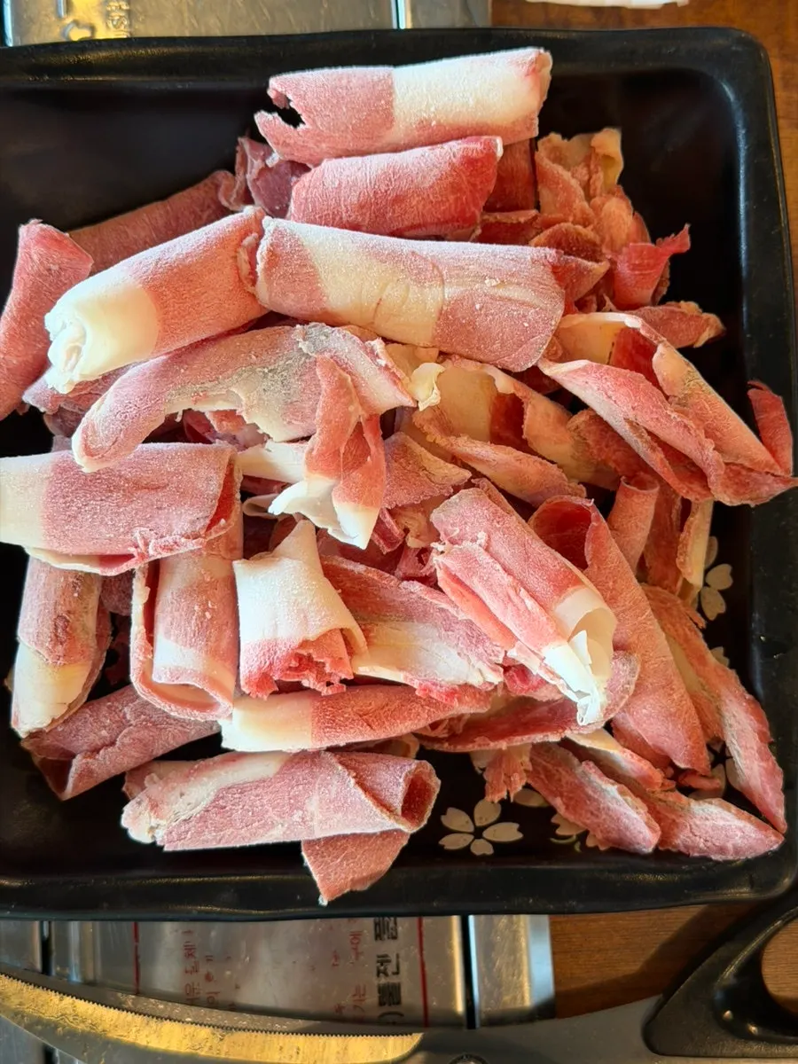Horse meat shabu-shabu, the final course