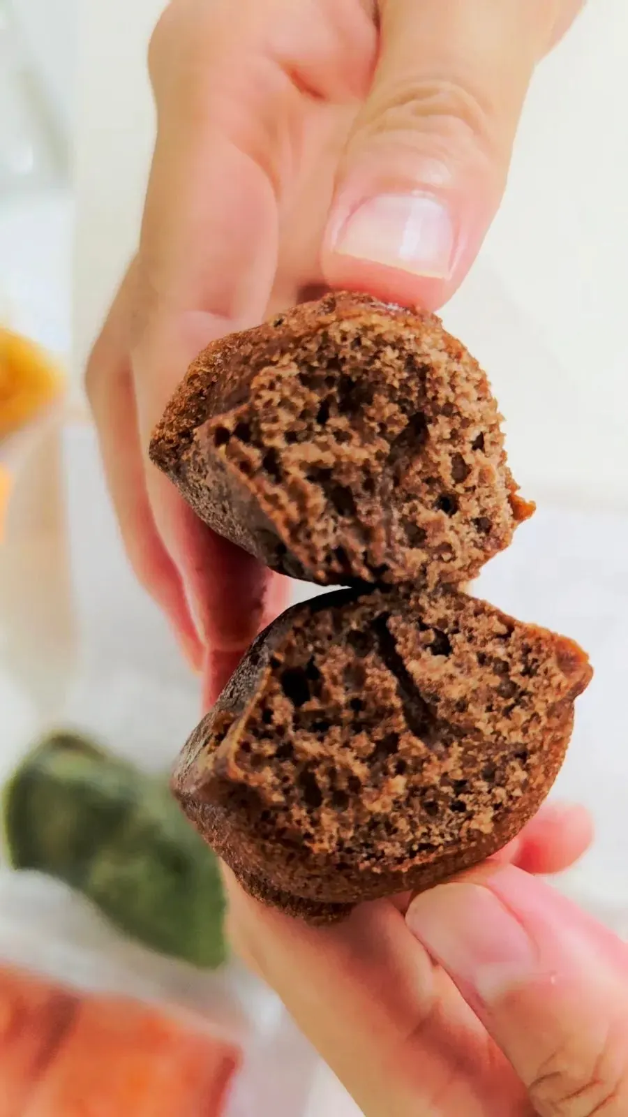 Not-too-sweet chocolate madeleine