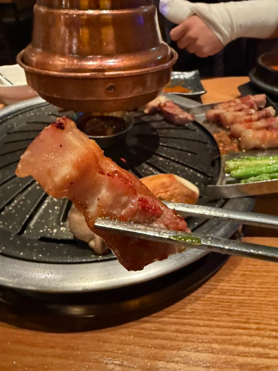 Melchet (fermented anchovy sauce) served with Jeju pork
