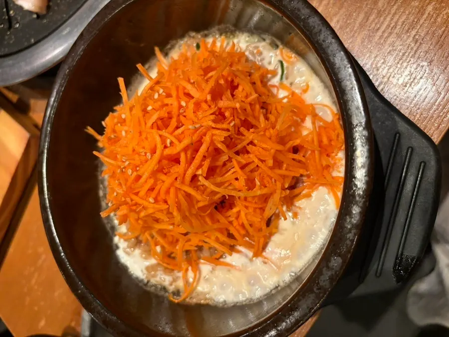 Jeju carrot cream fried rice ordered to finish the meal
