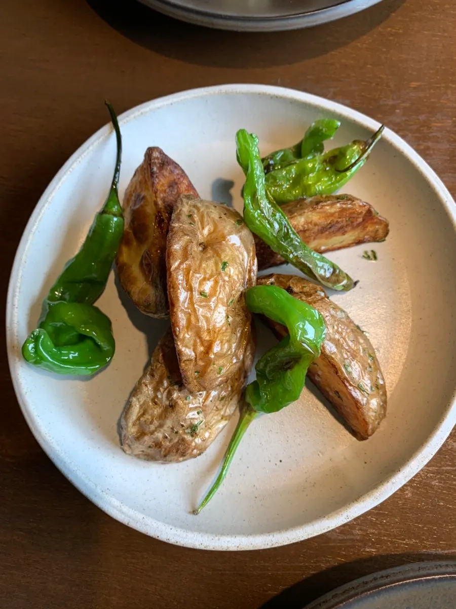 Rosemary roasted potatoes served with the main course