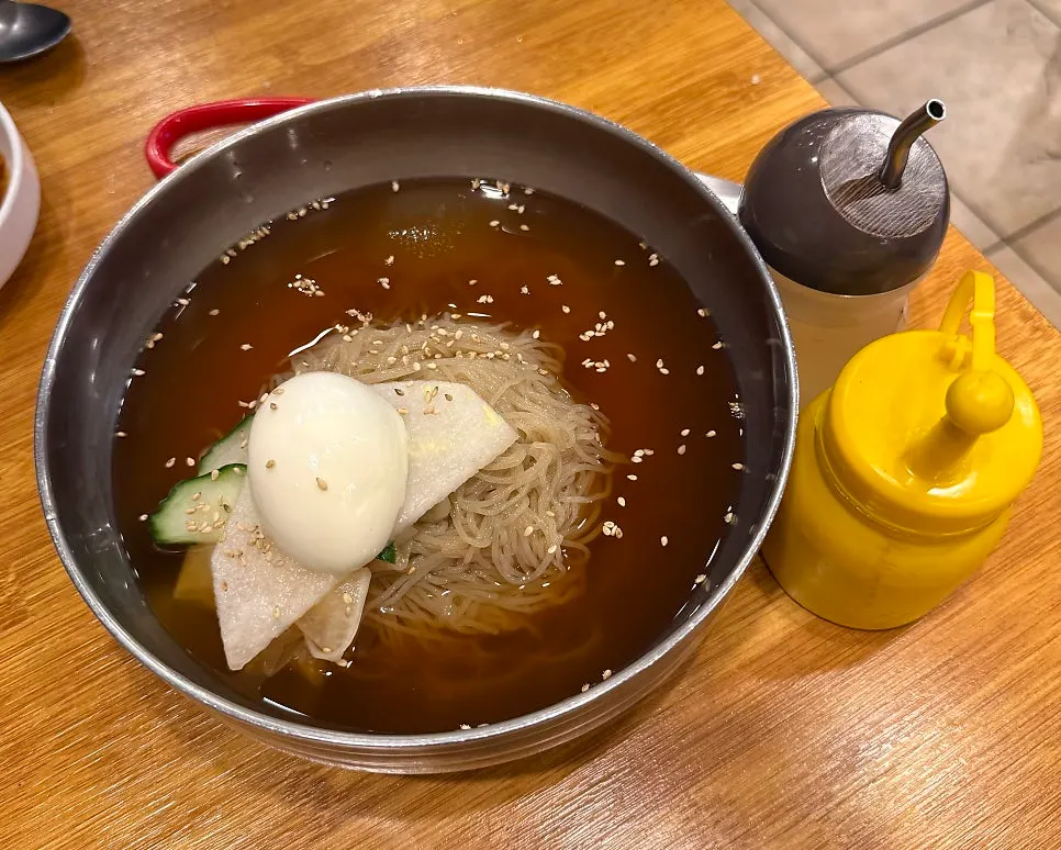 Mul naengmyeon ordered for dessert