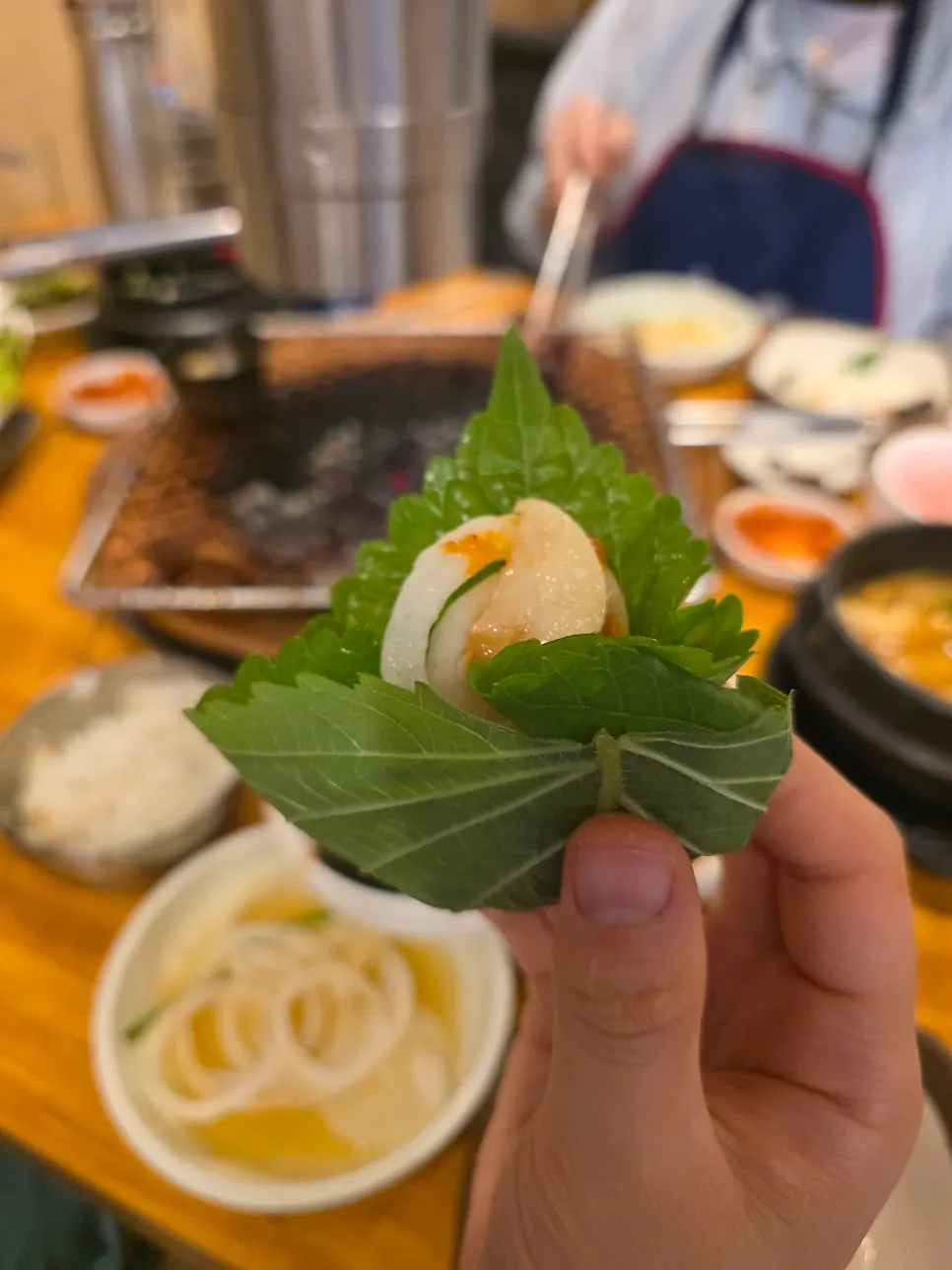 Side salad with black sesame dressing