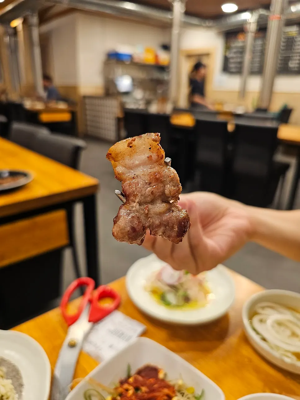 Black pork belly cut into bite-sized pieces