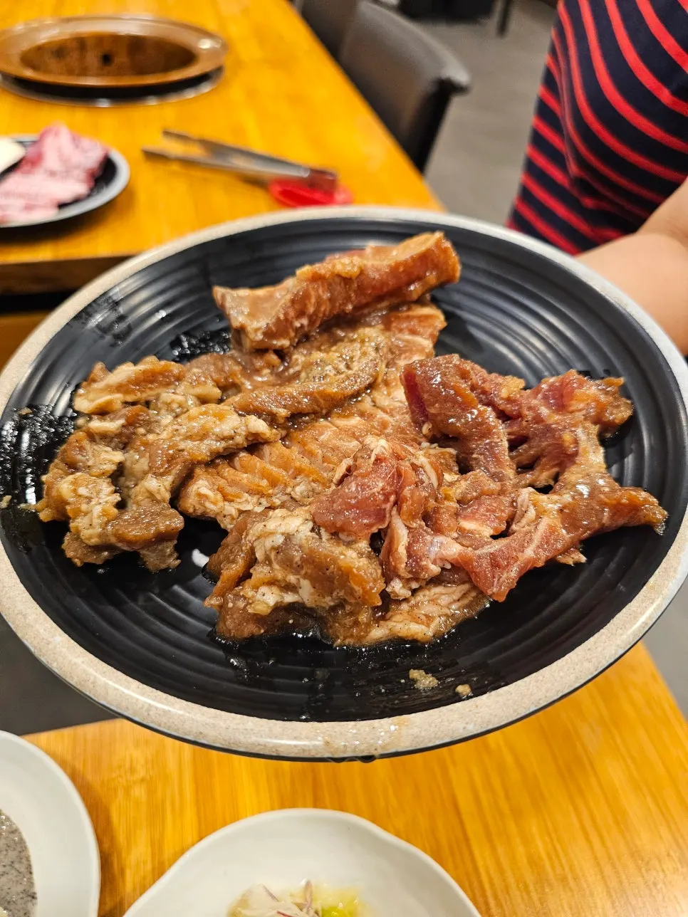 A plate of sweet marinated ribs