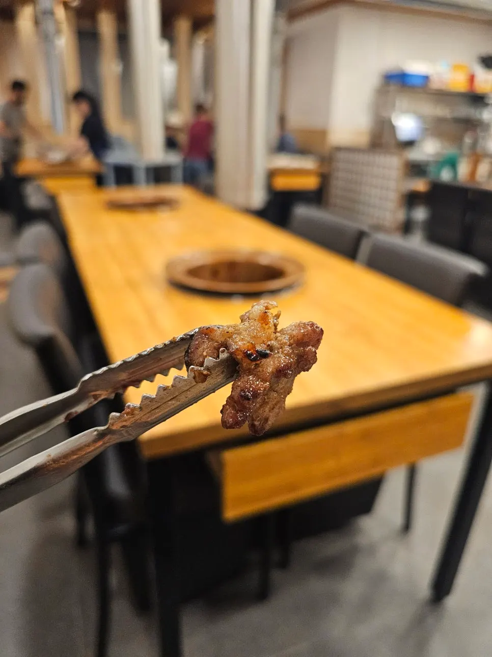 Plate of finished grilled meat