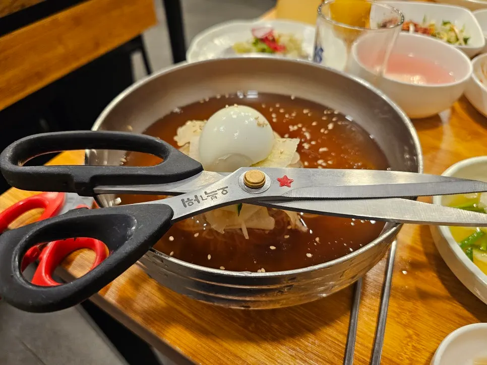 Naengmyeon ordered for dessert